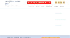 Desktop Screenshot of chiropractichealthclub.com