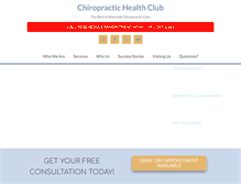 Tablet Screenshot of chiropractichealthclub.com